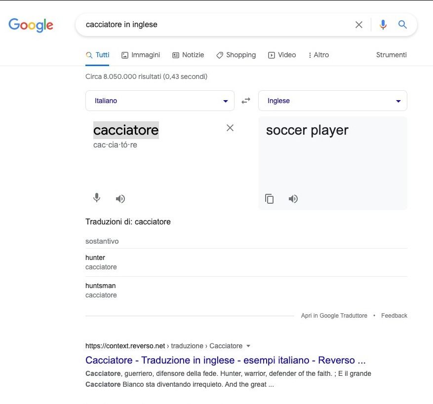 Screenshot of cacciatore in inglese - Cerca con Google.jpeg