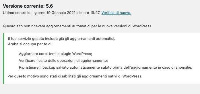 Screenshot of Aggiornamenti di WordPress ‹ Sistemha — WordPress.jpg